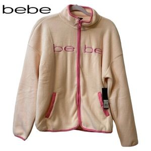 NWT Bebe Zippered Fleece Jacket Medium